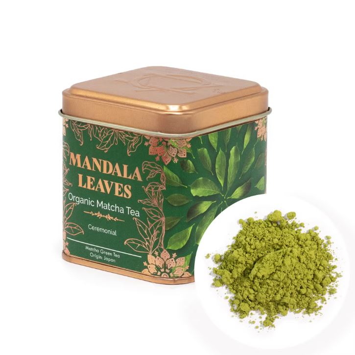 Cutie metalică Esență de Energie, conținând ceai Matcha japonez de grad ceremonial, certificat organic - Ora de Ceai.