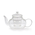 Ceainic sferic din sticlă borosilicată transparentă cu infuzor și capac din sticlă, model Round Pearl - Ora de Ceai.